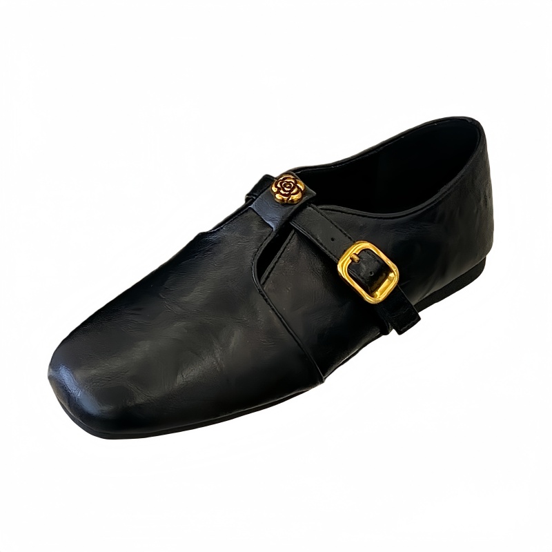 Fengda Retro Women's Loafers 2026 New Black Slip-On Flat Shoes Mary Jane - Image 5