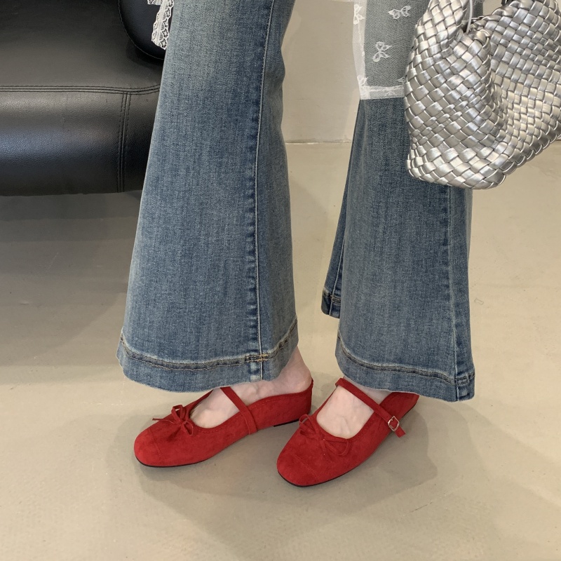 2026 Korean Style Summer New Women's Backless Slippers with Hidden Heel, Bow Decor, Round Toe, Casual Flat Shoes - Image 2