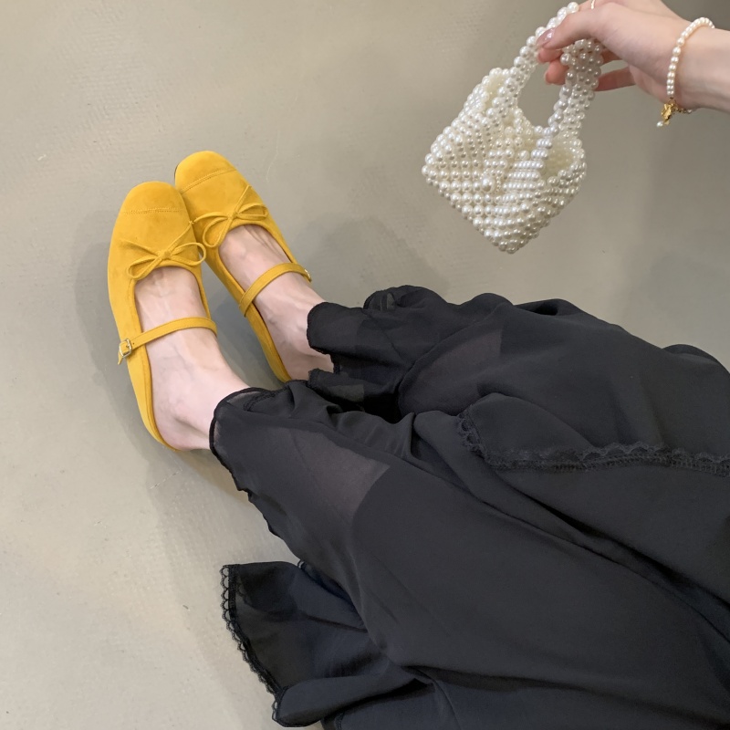 2026 Korean Style Summer New Women's Backless Slippers with Hidden Heel, Bow Decor, Round Toe, Casual Flat Shoes - Image 4